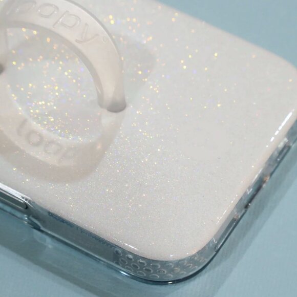 NWT Loopy WHITE SHIMMER iPhone 15 Pro Max Phone Case - Righty - Picture 8 of 10